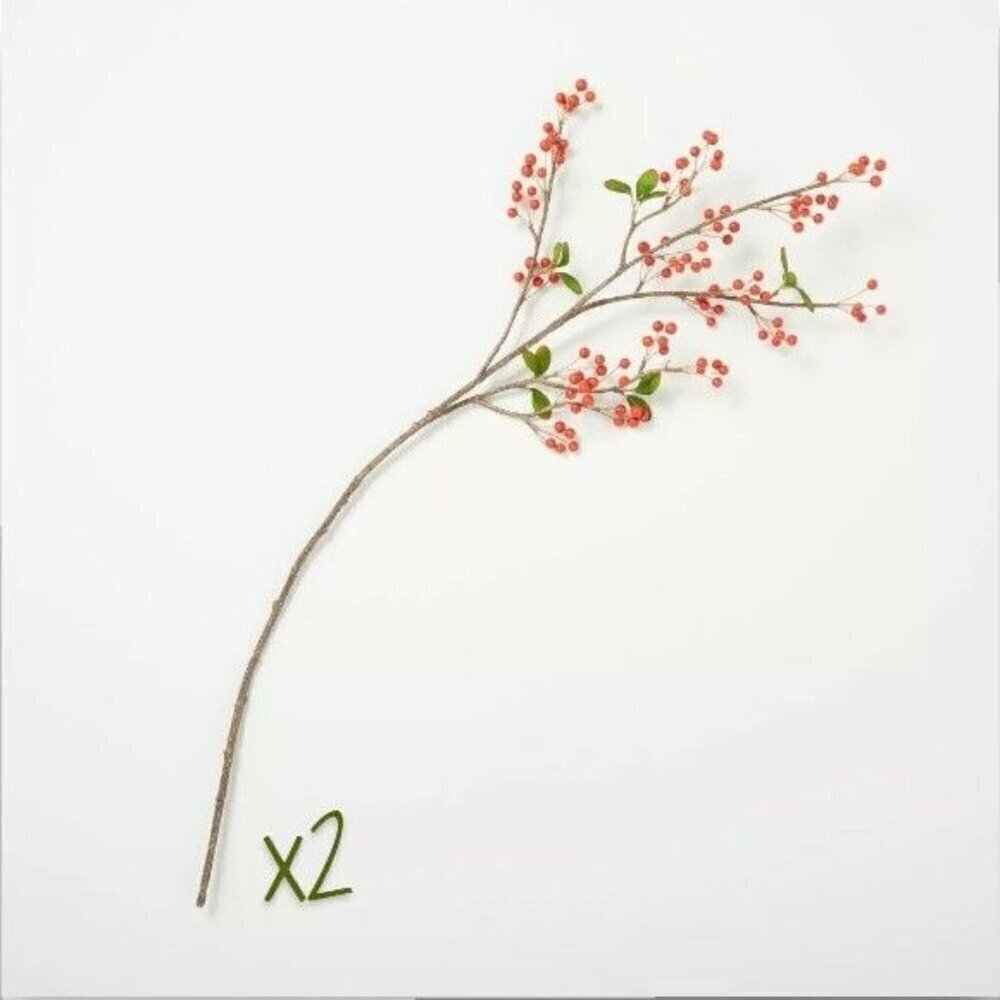 2ct 32in Winterberry Seasonal Faux Stems -‎ Hearth & Hand Magnolia, Target